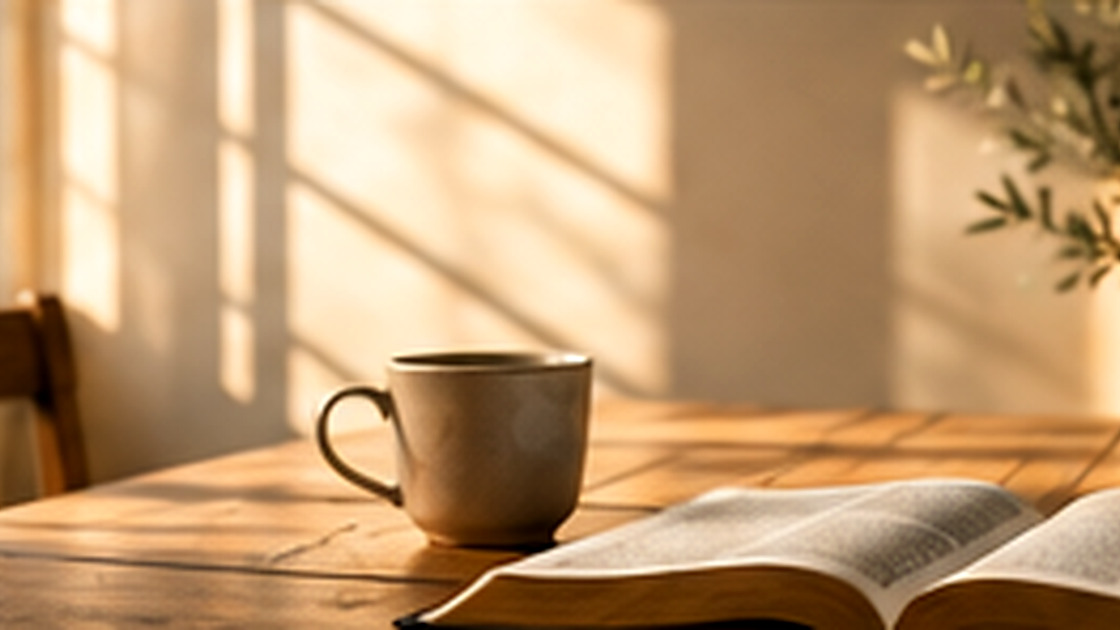 Open Bible in soft natural light for a teaching on grace and Romans